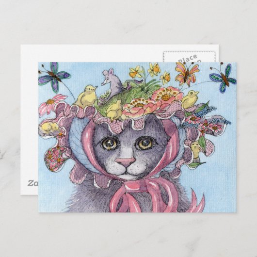 Het was haar de bonnetingang van Pasen Feestdagenkaart (Voorkant / Achterkant)