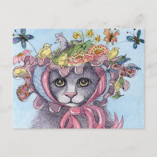 Het was haar de bonnetingang van Pasen Feestdagenkaart (Voorkant)