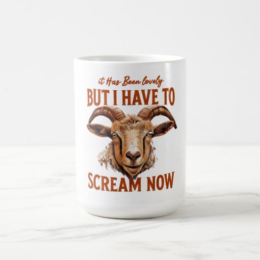 Het was heerlijk, maar ik moet nu schreeuwen koffiemok (Center)