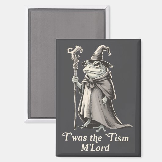 Het was het 'Tisme M'lord Grappige Kikker Tovenaar Magneet (Voorkant / Achterkant)