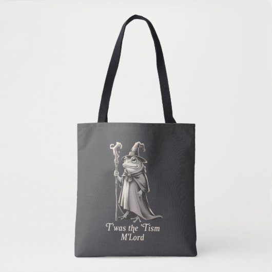 Het was het 'Tisme M'lord Grappige Kikker Tovenaar Tote Bag (Voorkant)