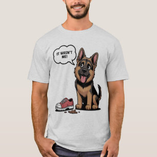 Het Was Ik Niet Grappige Duitse Herders Puppy Vern T-shirt