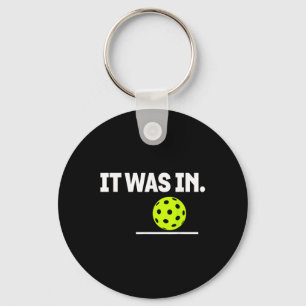 Het was in grappige pickleball speler paddleball l sleutelhanger