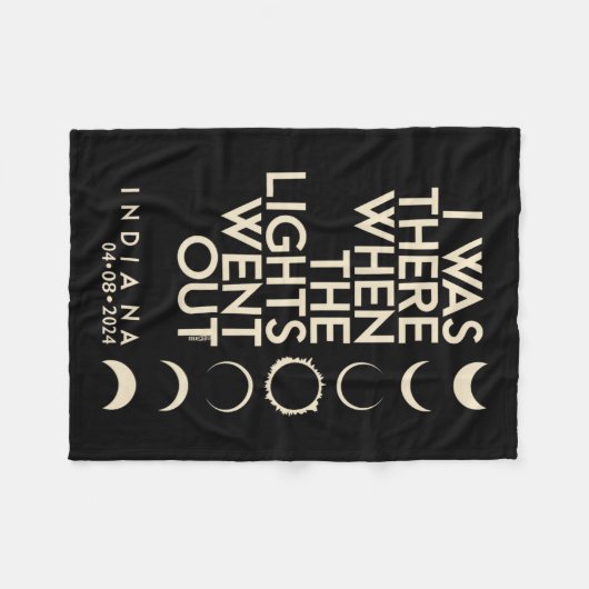 Het was in Indiana Total Solar Eclipse 2024 Fleece Deken (Voorkant (Horizontaal))