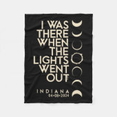 Het was in Indiana Total Solar Eclipse 2024 Fleece Deken (Voorkant)
