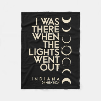 Het was in Indiana Total Solar Eclipse 2024 Fleece Deken