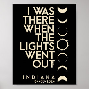Het was in Indiana Total Solar Eclipse 2024 Poster