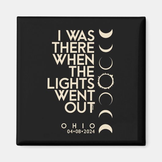 Het was in Ohio Total Solar Eclipse 2024 Magneet (Voorkant)
