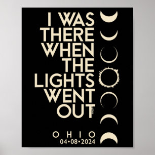 Het was in Ohio Total Solar Eclipse 2024 Poster