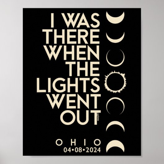 Het was in Ohio Total Solar Eclipse 2024 Poster (Voorkant)