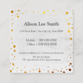 Het was leuk je te ontmoeten! Gouden stippen Vierkante Visitekaartje (Achterkant)