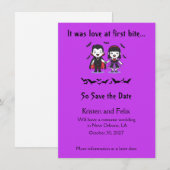 Het was liefde op het eerste gezicht Halloween Sav Save The Date (Voorkant / Achterkant)