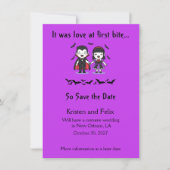 Het was liefde op het eerste gezicht Halloween Sav Save The Date (Voorkant)