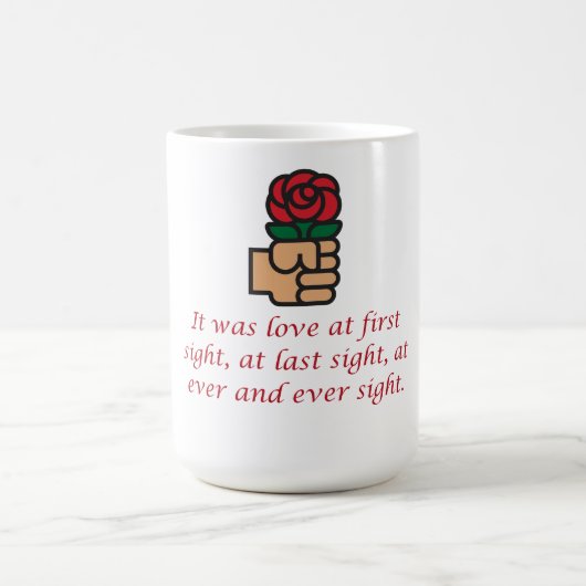 Het was liefde op het eerste gezicht koffiemok (Center)