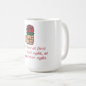 Het was liefde op het eerste gezicht koffiemok (Voorkant rechts)