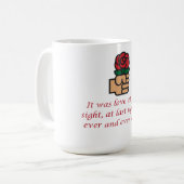 Het was liefde op het eerste gezicht koffiemok (Voorkant links)