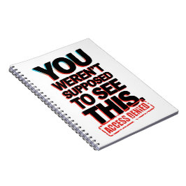 Het was niet de bedoeling dat je dit zag notitieboek