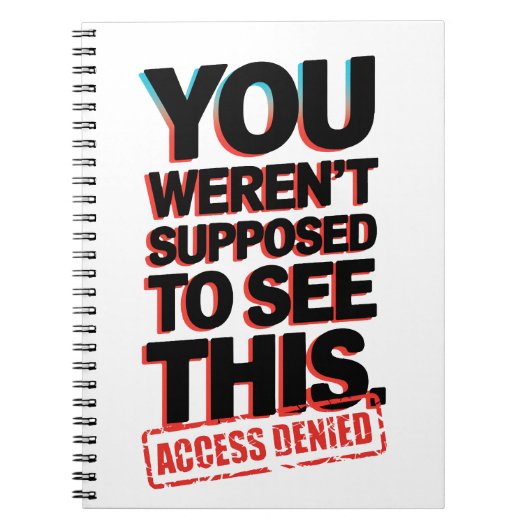 Het was niet de bedoeling dat je dit zag notitieboek (Voorkant)