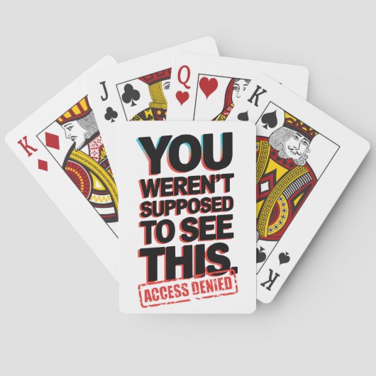 Het was niet de bedoeling dat je dit zag pokerkaarten (Achterkant)