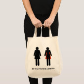 Het was nooit een jurk - Canvas tas (Voorkant (product))