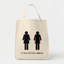 Het was nooit een jurk - Canvas tas