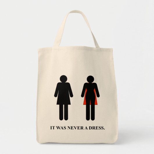 Het was nooit een jurk - Canvas tas (Voorkant)