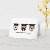 Het was ruff maar jij deed het in Franse bulldogs Kaart (Gele Bloem)