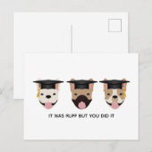 Het was ruw maar je hebt het gedaan Franse Bulldog Briefkaart (Voorkant / Achterkant)