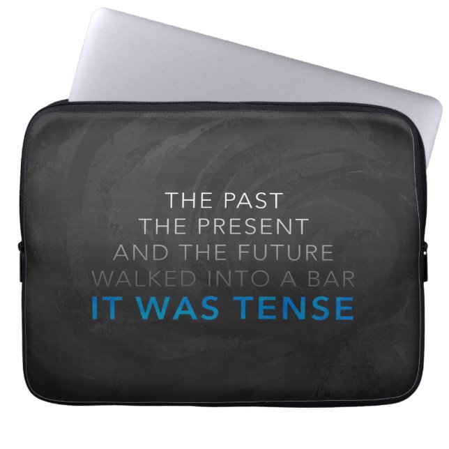 Het was Tense Laptop Sleeve (Voorkant)