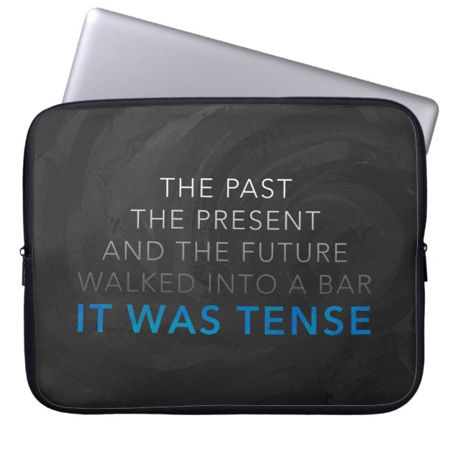 Het was Tense Laptop Sleeve (Voorkant)