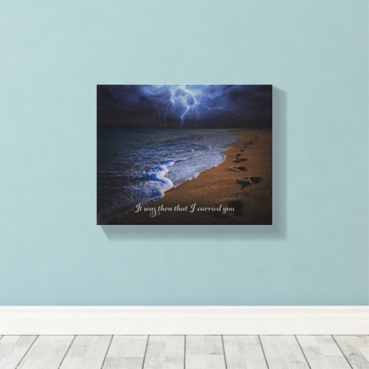 Het was toen dat ik je droeg - Canvas Print (Insitu (Houten vloer))