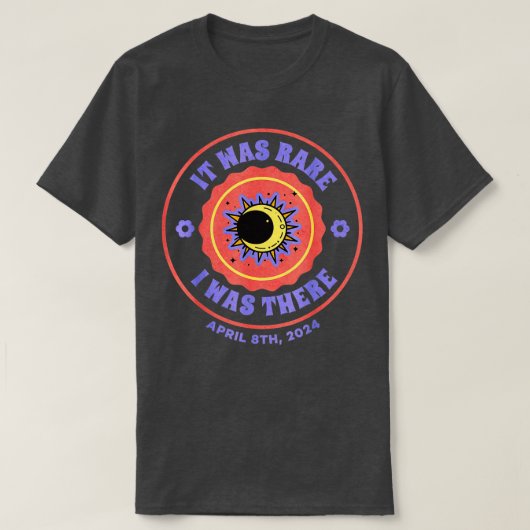Het was zeldzaam Ik was er bij de eclips 2024 T-shirt (Design voorkant)