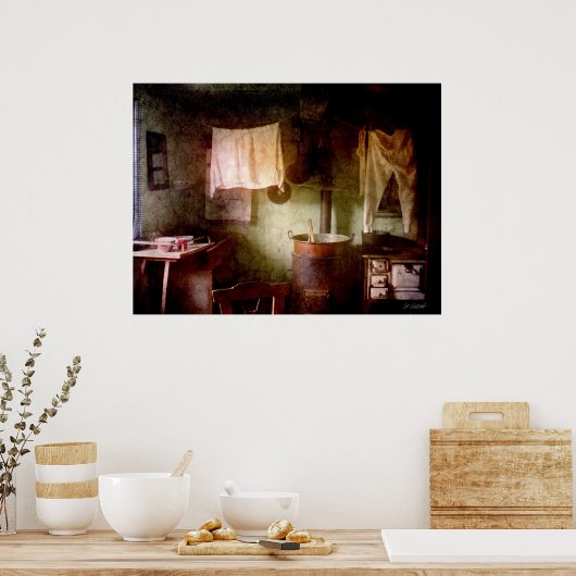 Het wasgoed poster (Keuken)