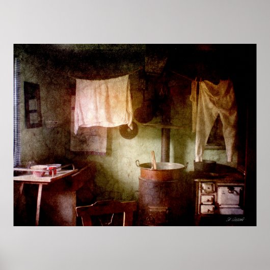 Het wasgoed poster (Voorkant)