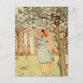 Het wasgoed uitzetten briefkaart (Voorkant)