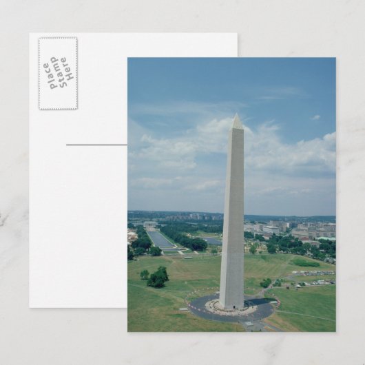 Het Washington Monument, bouwde 1848-85 Briefkaart (Voorkant / Achterkant)
