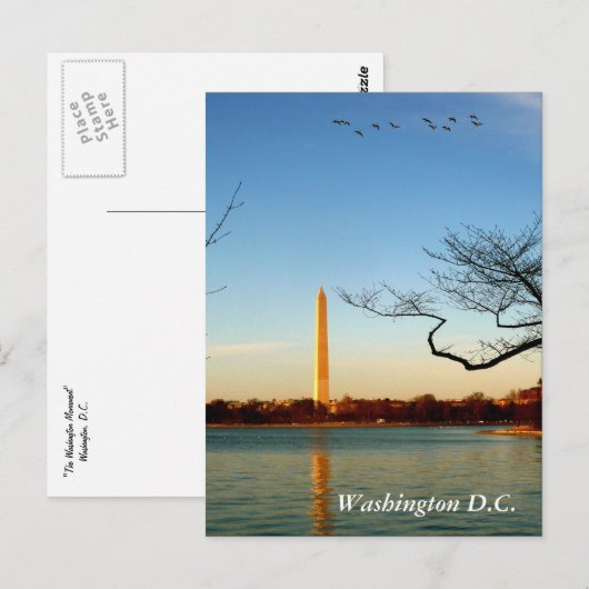 Het Washington Monument Briefkaart (Voorkant / Achterkant)