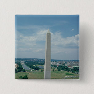 Het Washington Monument, gebouwd 1848-85 Vierkante Button 5,1 Cm