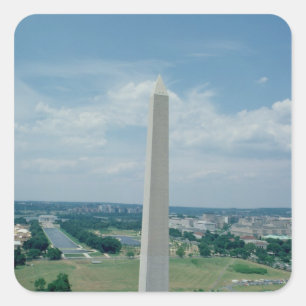 Het Washington Monument, gebouwd 1848-85 Vierkante Sticker