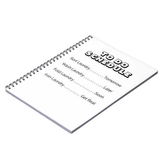 Het wasprogramma uitvoeren notitieboek (Linkerzijde)