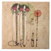 Het Wassail Mackintosh Art Nouveau Wall Decor Tegeltje (Voorkant)