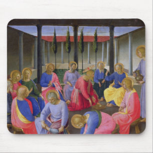 Het wassen van de Feet, detail van paneel drie o Muismat