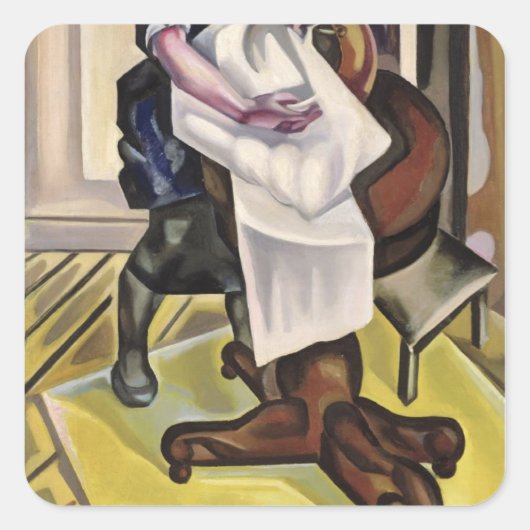 Het wassen, vóór 1921 vierkante sticker (Voorkant)