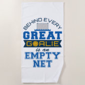 Het water achter elke grote Goalie is leeg net Strandlaken (Voorkant)