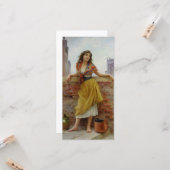 Het Water-Carrier Meisje Kaart (Voorkant / Achterkant in situ)