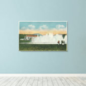 Het water in het reservoir van Ashokan beluchten Canvas Afdruk (Insitu (Houten vloer))