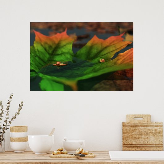 Het water is breed afgedrukt poster (Keuken)