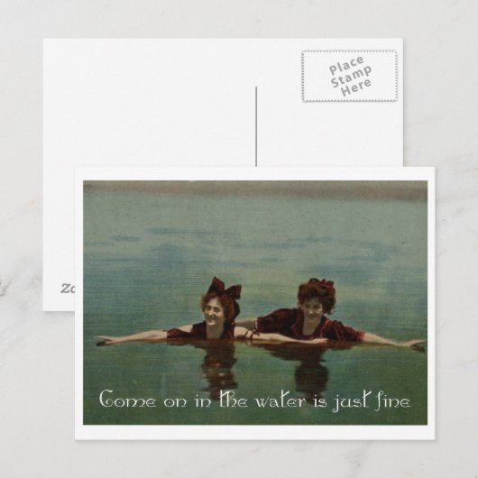 Het water is gewoon goed briefkaart (Voorkant / Achterkant)