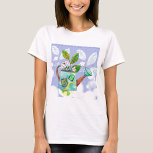 Het water kan bloemen - de illustratie van de Wate T-shirt