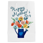 Het water kan vol bloemen Tevreden Moederdag Medium Cadeauzakje (Achterkant)